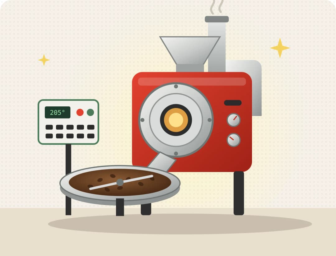 Roastery ERP: a drum coffee roaster